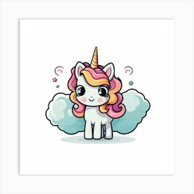 Cute Unicorn 726 Art Print