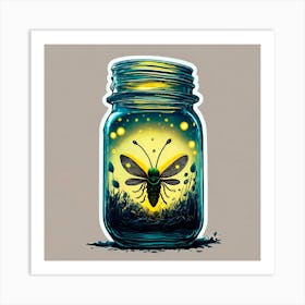 Bee In Jar 3 Art Print