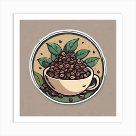 Coffee Beans In A Cup 2 Art Print