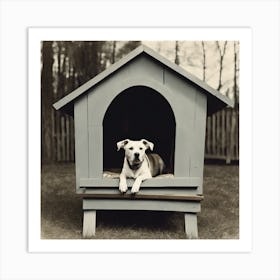 Dog relaxing in House Art Print