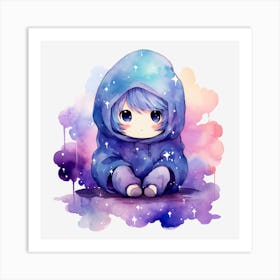 Kawaii Boy Art Print