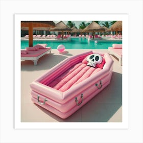 Pink Coffin floaty Art Print