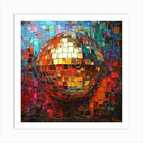 Disco Ball Canvas Art Art Print