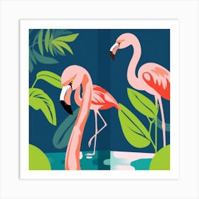 Flamingos 11 Art Print