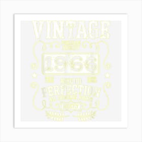 Vintage 1966 Funny Birth Year Birthday Sarcastic Quote Retro Art Print