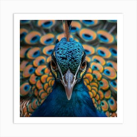 Peacock Portrait Art Print