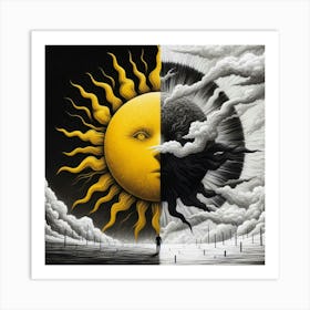 Sun And The Moon Art Print