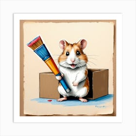 Hamster Painting 16 Art Print