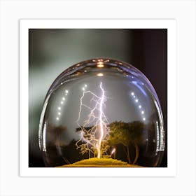 Lightning In A Glass Ball 1 Art Print