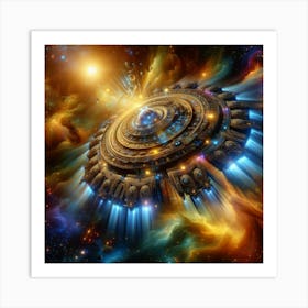 Spaceship In Space 5 Art Print