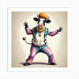 Cow Dancing 8 Art Print