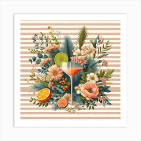 Cocktail Background Art Print