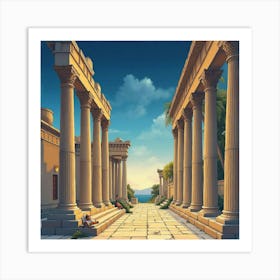 Watercolor The Magical Myths Of Ancient Greece In Rich, Vivid Settings 1 Art Print