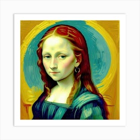 The Youthful Mystery of Mona Lisa Art Print