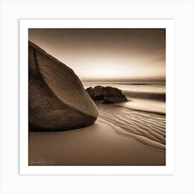 Rocks At Dusk Art Print