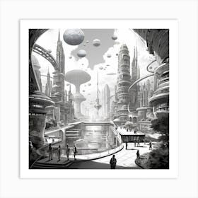 Futuristic City 31 Art Print