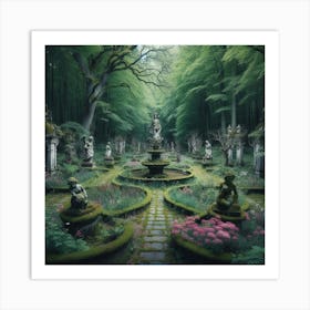 Garden In The Woods 1 Art Print