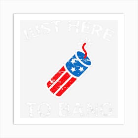 Limited Edition Funny Fourth Of July 4th Of July Just Here To Art Print