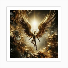 Golden Angel 3 Art Print