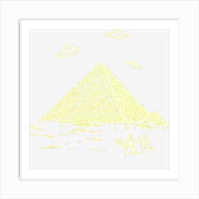 Ufo Pyramid Alien Art Print