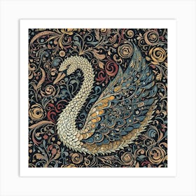 Swan art Art Print