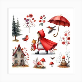 Little Red Riding Hood 3 Art Print