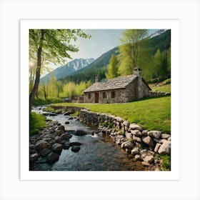 House In The Mountains 1 Art Print