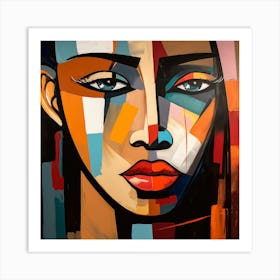 Abstract Woman'S Face 1 Art Print