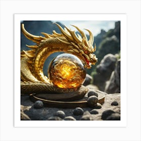 Golden Dragon Art Print