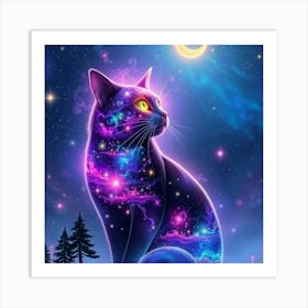 Galaxy Cat Art Print