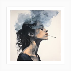 Cigarette Smoke Art Print