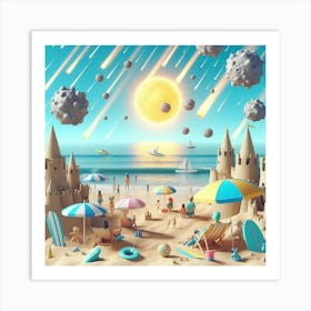 Asteroid Beach 2 Art Print