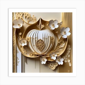 Gold Paper Art 1 Art Print