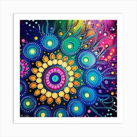 Colorful Thoughts - Mandala Style Art Print