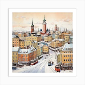 Poland In Winter Art Print