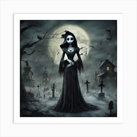 Halloween Skeleton Art Print