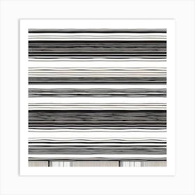 Black And White Stripes Art Print