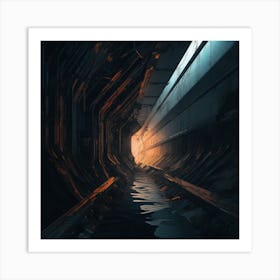 Futuristic Tunnel Art Print