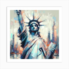 Statue Of Liberty -Painting Art Print