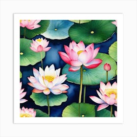 Lotus Flower 67 Art Print