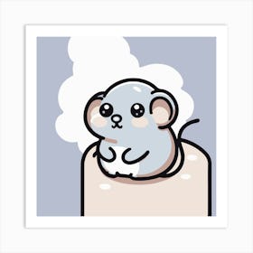 Kawaii Mouse Art Print