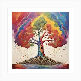 Rainbow Soul Tree Art Print 4 Art Print