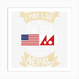 Nepal Flag Nepalese Gift For Nepalis Art Print