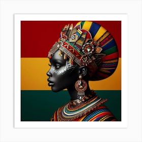 African Woman Portrait 1 Art Print