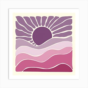 Sunrise In Pink And Purple Art Print