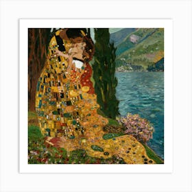 On Lake Attersee, Gustav Klimt 25 Art Print