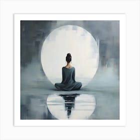 Women Meditating Abstracts By Csaba Fikker 15 Art Print