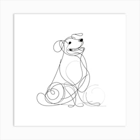 Dog Drawing Art Print