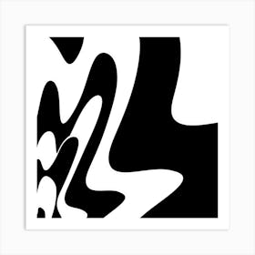 Abstract Black And White 2 Art Print