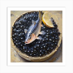 OIL PAINTING OF RUSSIAN CAVIAR Art Print